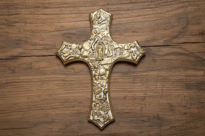 Large Wooden Crosses  with Milagros