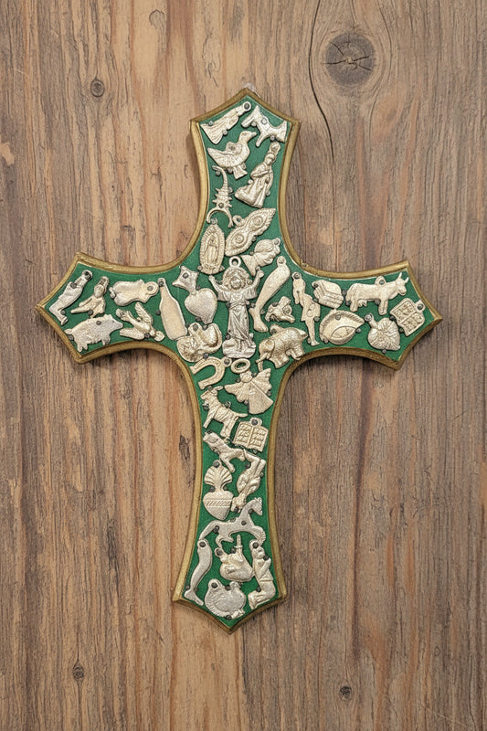 Large Wooden Crosses  with Milagros