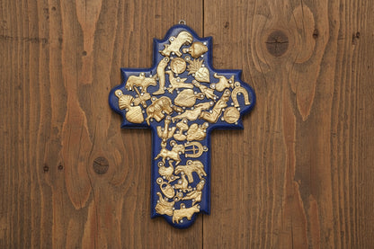 Medium  Wall Cross with Milagros