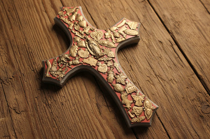Large Wooden Crosses  with Milagros