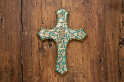 Large Wooden Crosses  with Milagros