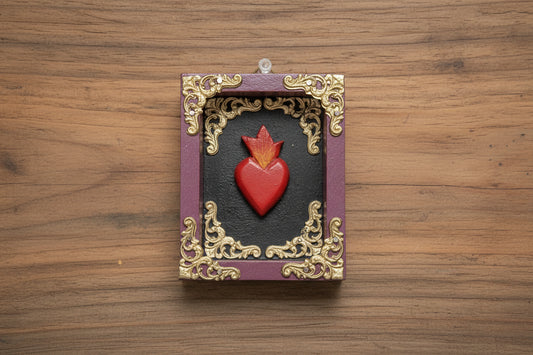 Small Frames featuring the Sacred Heard.  Available with or without charms.