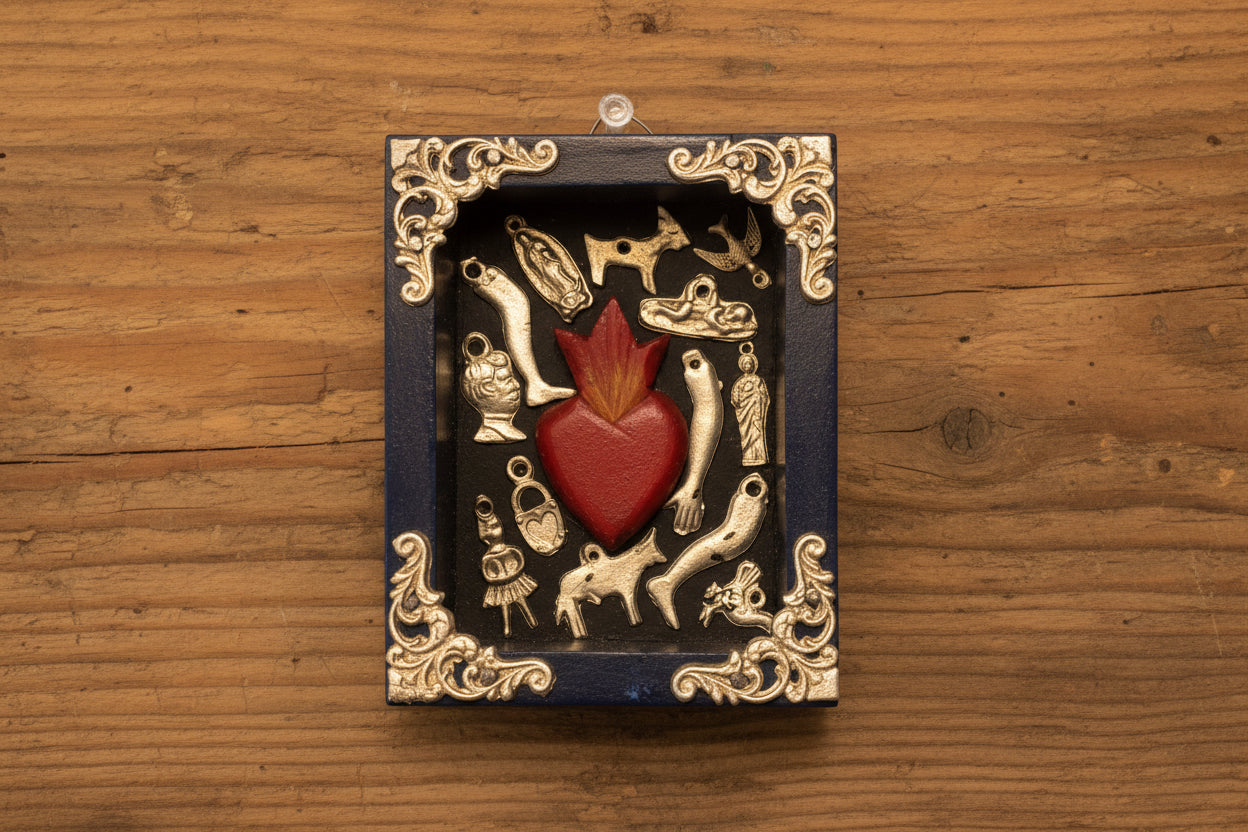 Small Frames featuring the Sacred Heard.  Available with or without charms.