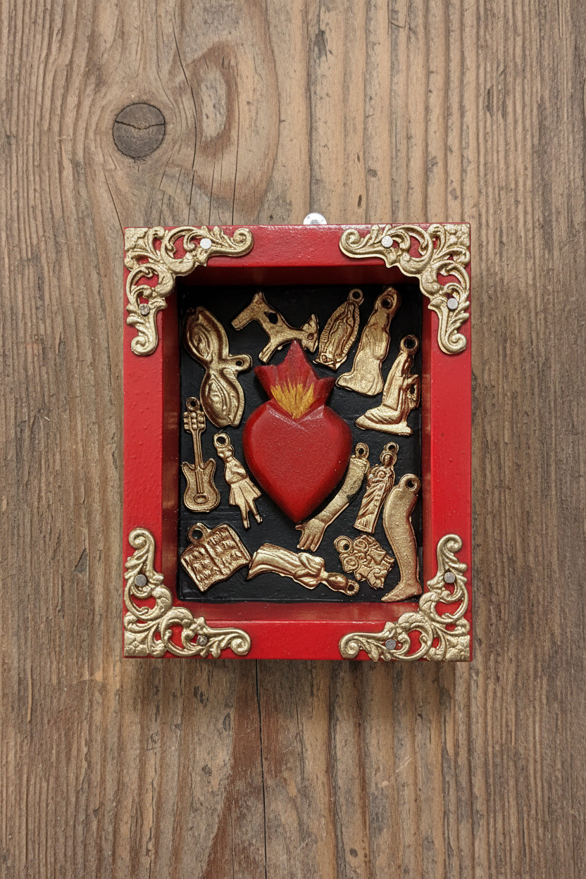 Small Frames featuring the Sacred Heard.  Available with or without charms.