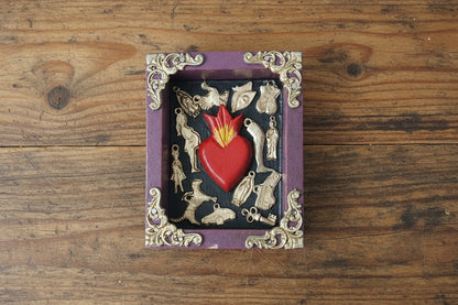 Small Frames featuring the Sacred Heard.  Available with or without charms.