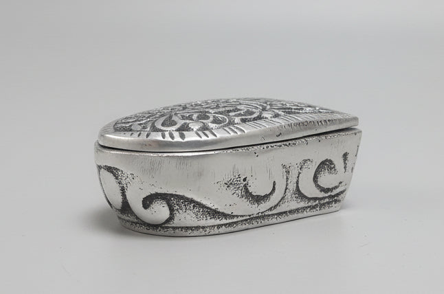 Heart Shaped  Metallic Open-work Trinket Box