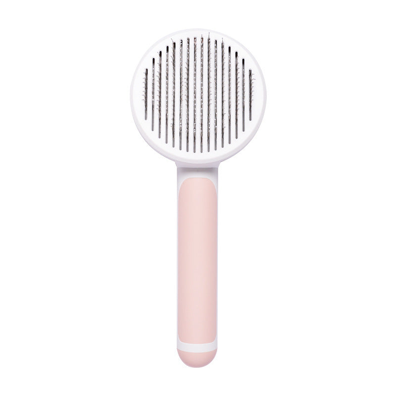 New Pet Brush Hand-held Steel Wire Self-cleaning Comb Looper For Hair Removal