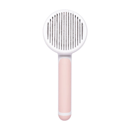 New Pet Brush Hand-held Steel Wire Self-cleaning Comb Looper For Hair Removal