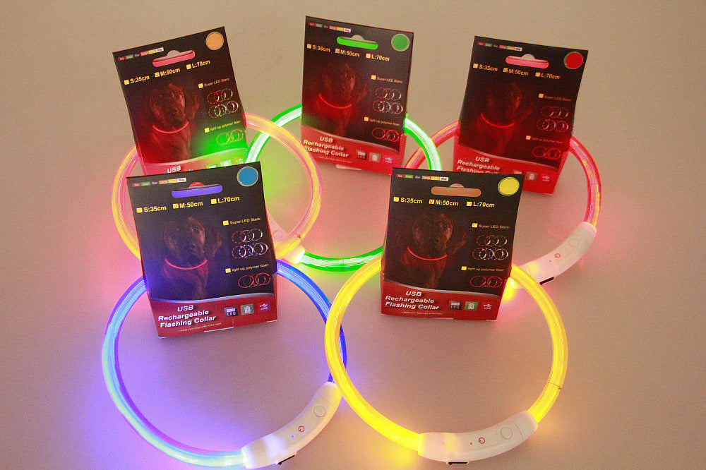 USB Rechargeable  Dog Glowing Collar