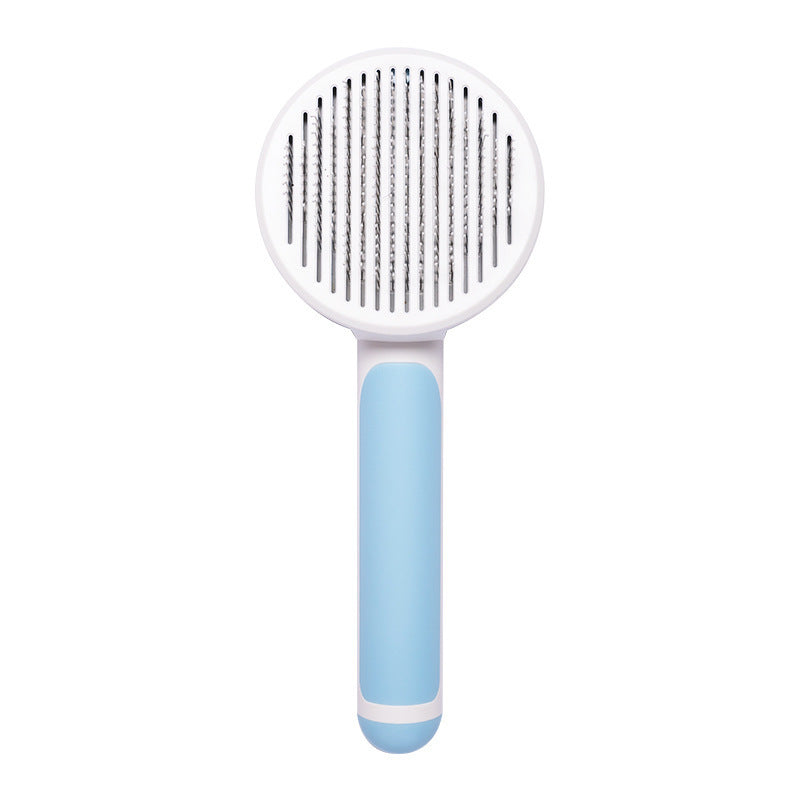 New Pet Brush Hand-held Steel Wire Self-cleaning Comb Looper For Hair Removal