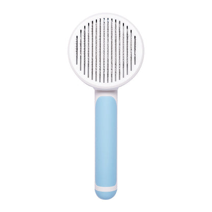 New Pet Brush Hand-held Steel Wire Self-cleaning Comb Looper For Hair Removal