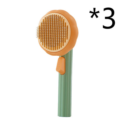 New Pet Brush Hand-held Steel Wire Self-cleaning Comb Looper For Hair Removal