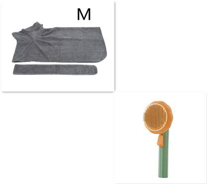 New Pet Brush Hand-held Steel Wire Self-cleaning Comb Looper For Hair Removal