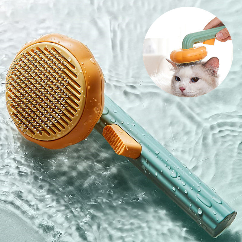 New Pet Brush Hand-held Steel Wire Self-cleaning Comb Looper For Hair Removal