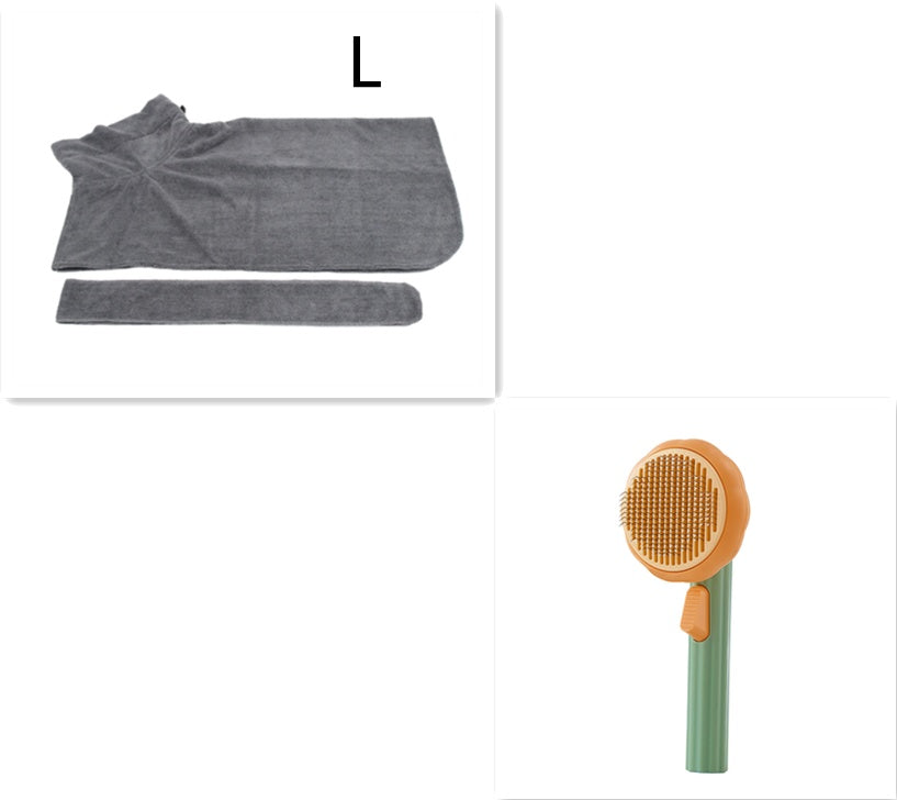 New Pet Brush Hand-held Steel Wire Self-cleaning Comb Looper For Hair Removal