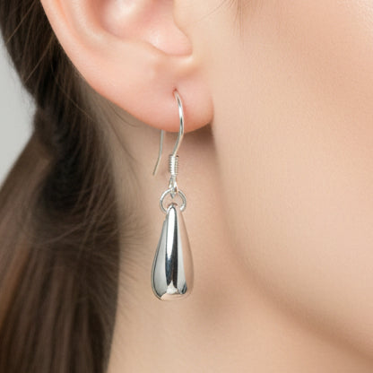 Water Droplets Earrings High Quality Silver Color