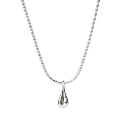 S925 Sterling Silver Waterdrop Shape Necklace