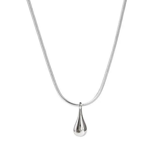 S925 Sterling Silver Waterdrop Shape Necklace