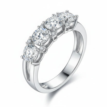 Zircon Ring Silver Color