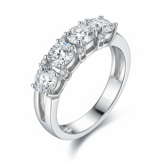 Zircon Ring Silver Color