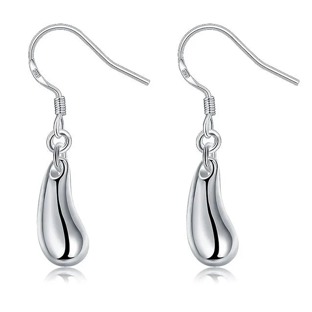 Water Droplets Earrings High Quality Silver Color