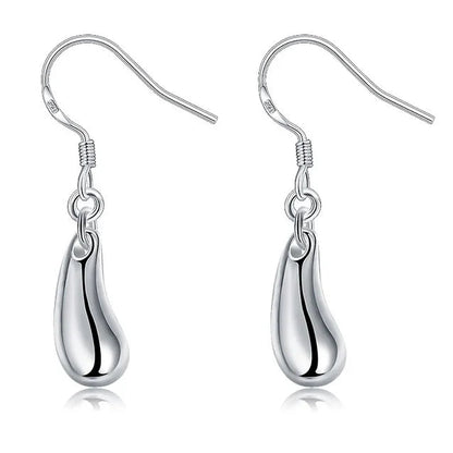 Water Droplets Earrings High Quality Silver Color
