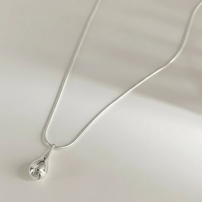 S925 Sterling Silver Waterdrop Shape Necklace