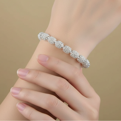 Hollow Ball Silver Adjustable  Bracelet