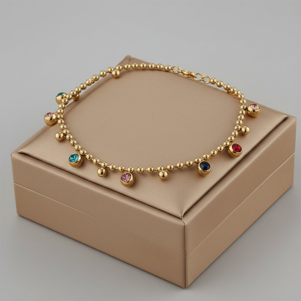 Multicolor Crystal Zircon Necklace