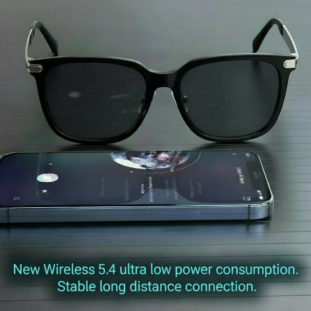 SG-17 Pro 2025 New Bluetooth Smart Glasses Anti-Blue Light Sunglass Music Player Voice Assistant Outdoor Sports Smart Sunglasses