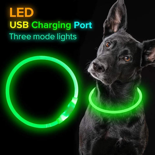 USB Rechargeable  Dog Glowing Collar