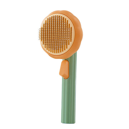 New Pet Brush Hand-held Steel Wire Self-cleaning Comb Looper For Hair Removal