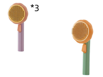 New Pet Brush Hand-held Steel Wire Self-cleaning Comb Looper For Hair Removal